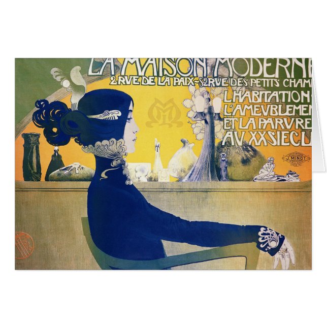 La Moderne Maison, c.1902 Hälsningskort (Framsidan Horizontal)