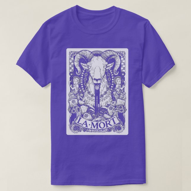 La Mort Tarot Card Occult Satanic Tarot Reader Rea T Shirt (Design framsida)