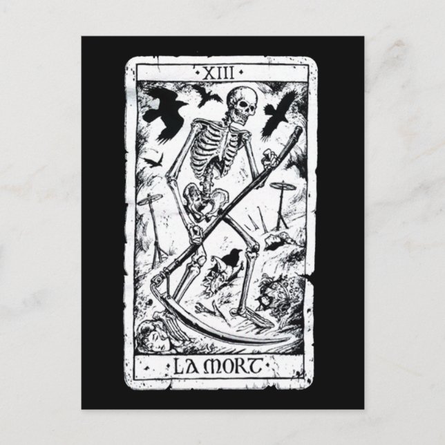La Mort Tarot Card Vykort (Framsida)
