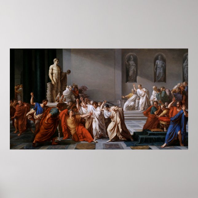 La morte di Cesare av Vincenzo Camuccini Poster (Framsidan)