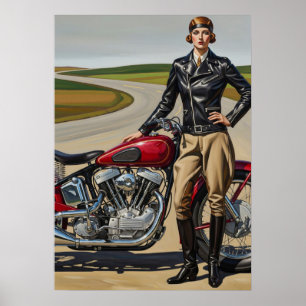 LA MOTOCYCLISTE (Motorcyklisten) Poster