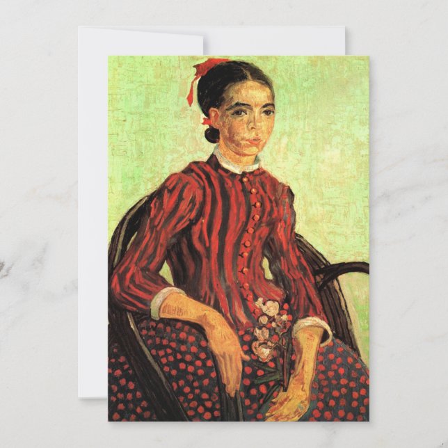 La Mousme, Sitta av Vincent van Gogh Inbjudningar (Framsida)