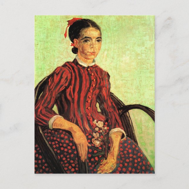 La Mousme, Sitta av Vincent van Gogh Vykort (Framsida)