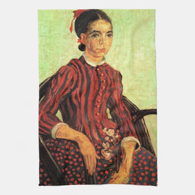La Mousme, Sittande av Vincent van Gogh Kökshandduk (Vertikal)
