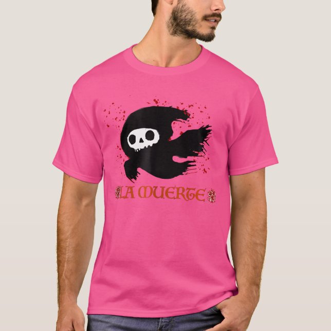 La Muerte Emo Punk Goth Alternative Art Graphic T Shirt (Framsida)