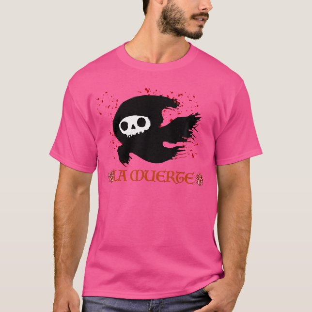 La Muerte Emo Punk Goth Alternative Art T Shirt (Framsida)