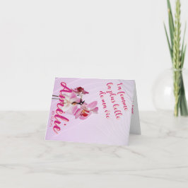 La mujer más bella de mi vida tarjeta editable kort