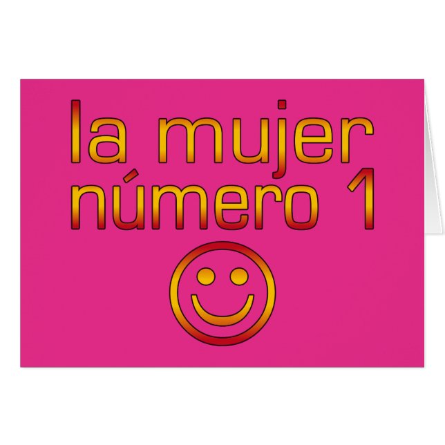 La Mujer Número 1 - Nummer 1 Maka på spanska OBS Kort (Framsidan Horizontal)