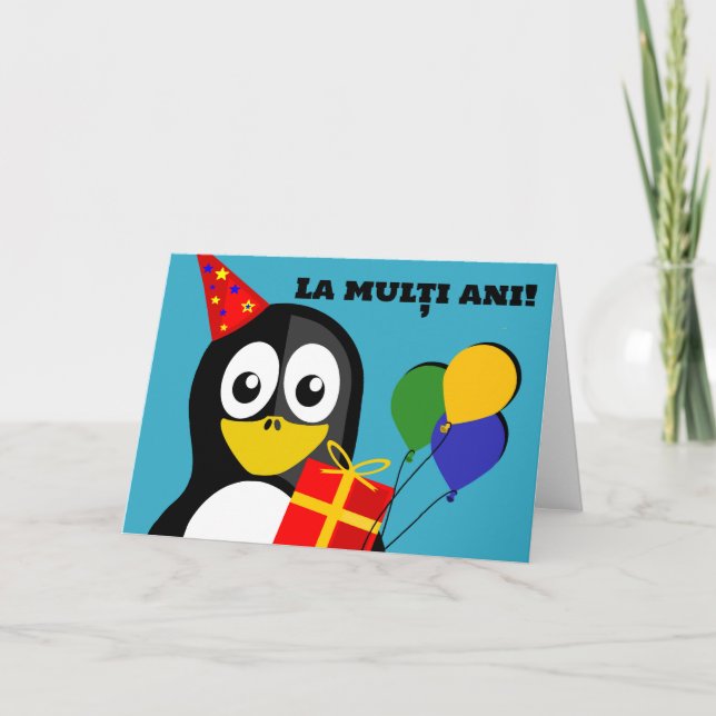 La Multiani! Grattis på födelsedagen på rumänska P Kort (Framsida)