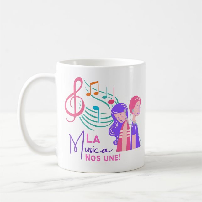 La musica nos une kaffemugg (Vänster)