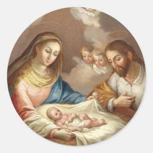La Natividad Runt Klistermärke