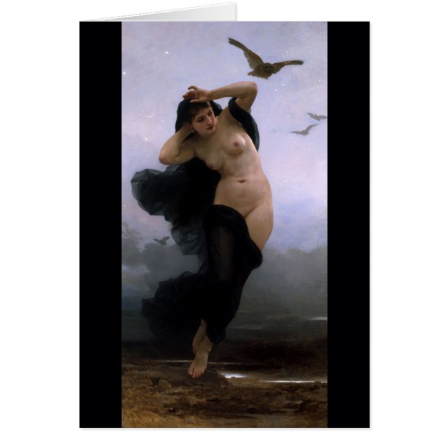 La Nuit William-Adolphe Bouguereau Hälsningskort (Framsidan)