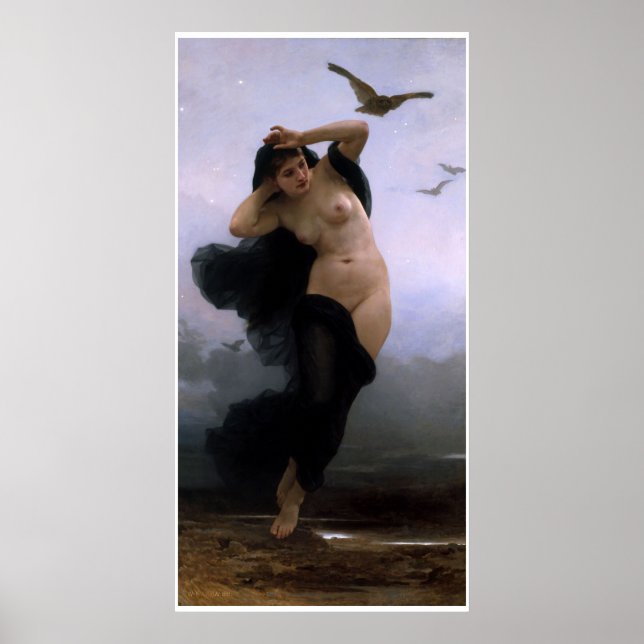 La Nuit William-Adolphe Bouguereau Poster (Framsidan)