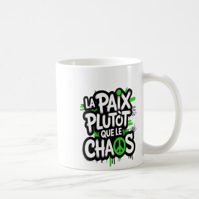 La paix est un choix kaffemugg (Höger)