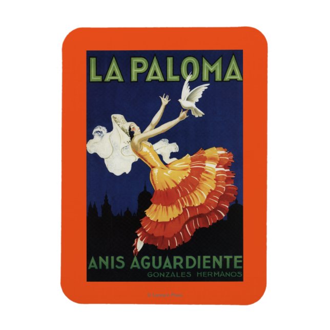 La Paloma - Anis Agardiente Promotional Magnet (Vertikal)