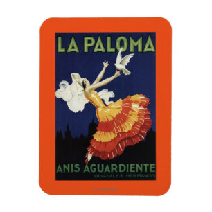 La Paloma - Anis befordrings- Aguardiente Magnet