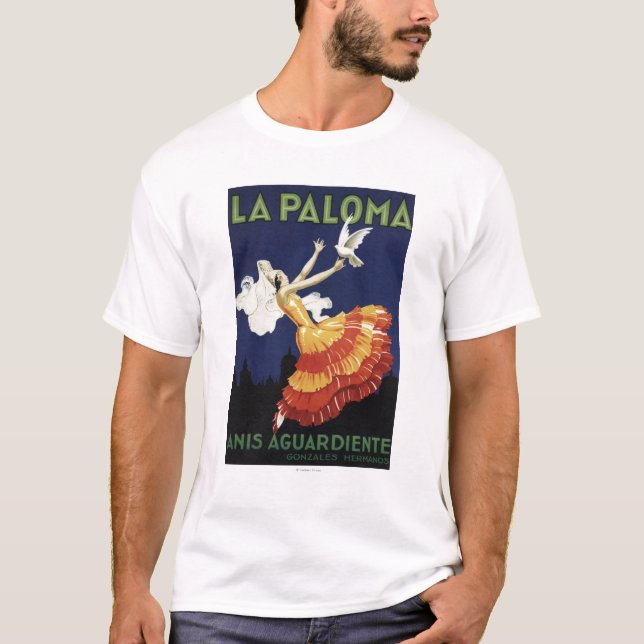 La Paloma - Anis befordrings- Aguardiente Tee Shirt (Framsida)