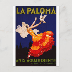 La Paloma Vintage Liquor Ad Vykort