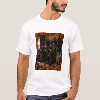 La Pareja Calavera T-Shirt – Gotisk konst T-shirt