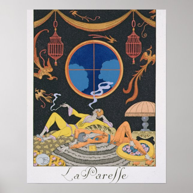 La Paresse, 1924 (pokör print) Poster (Framsidan)