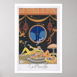 La Paresse, 1924 (pokör print) Poster