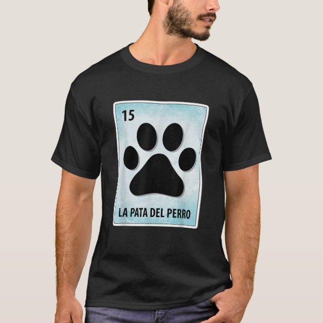 La Pata Del Perro Mexikanska Tass-kort i Hund T Shirt (Framsida)