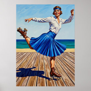 LA PATINEUSE À ROULETTES (Skaterna Roller) Poster