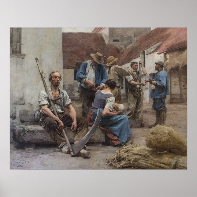 La Paye des Moissonneurs – Lhermitte, 1882 Poster (Framsidan)