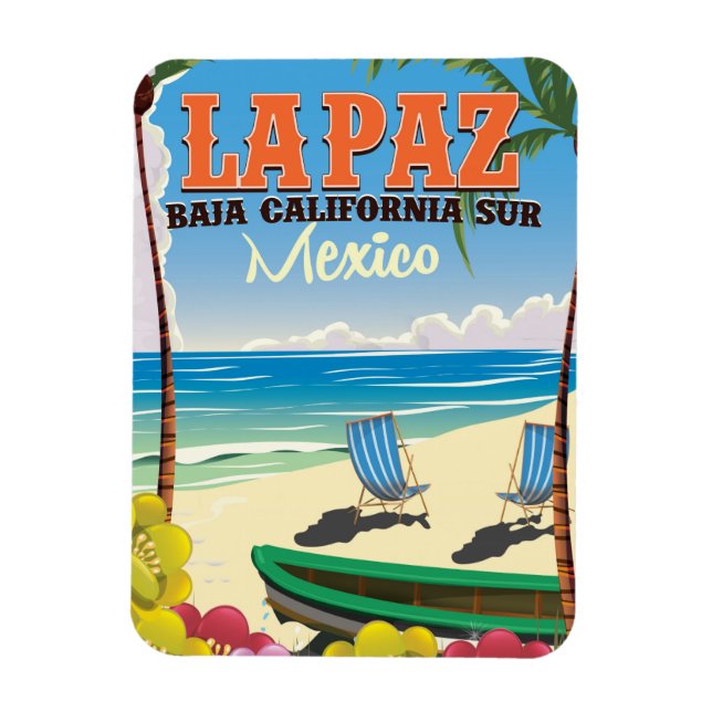 La Paz Baja California Sur Mexico-reseaffisch Magnet (Vertikal)