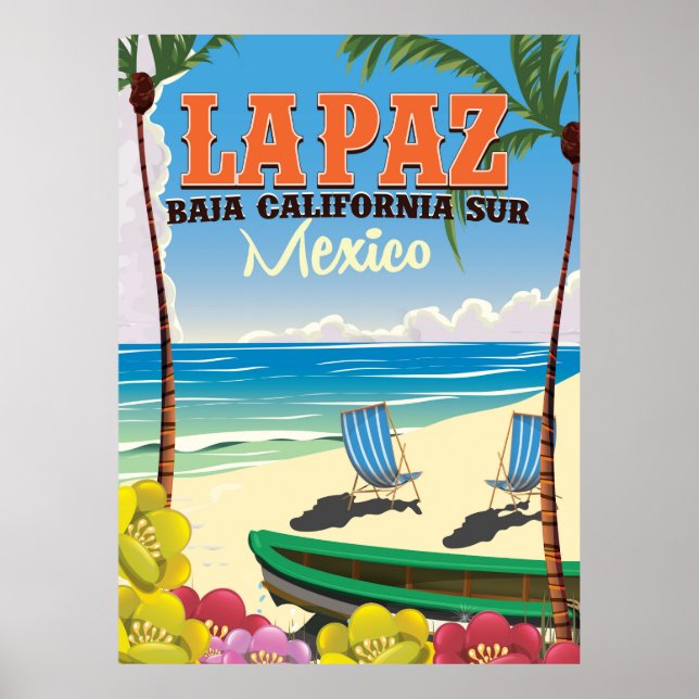 La Paz Baja California Sur Mexico-reseaffisch Poster (Framsidan)