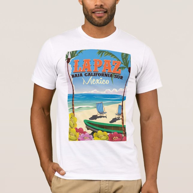 La Paz Baja California Sur Mexico-reseaffisch T-shirt (Framsida)
