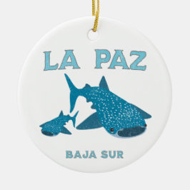 La Paz Baja Mexiko Whale Shark Julgransprydnad Keramik