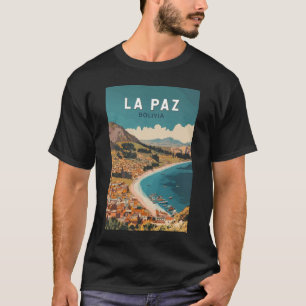 La Paz Bolivia Illustration Travel Art Vintage T Shirt