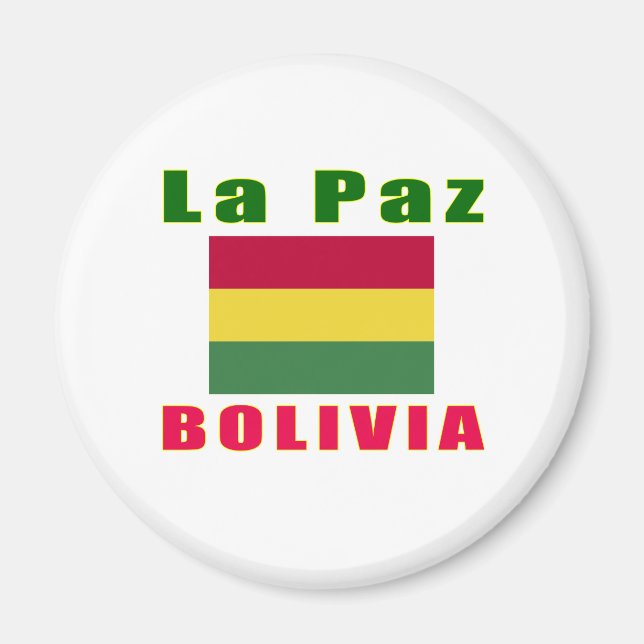 La Paz Bolivia-kapitalkonstruktioner Magnet (Framsidan)