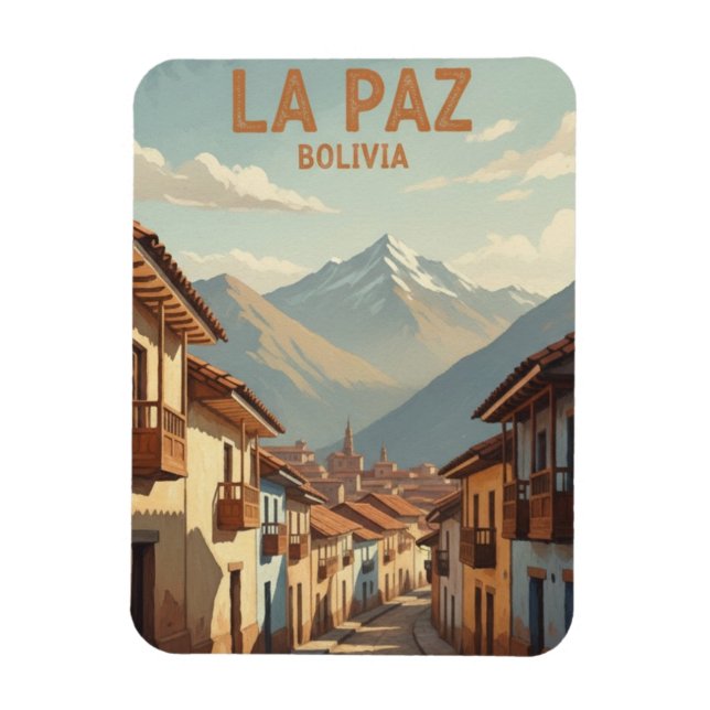 La Paz Bolivia Resa Magnet (Vertikal)