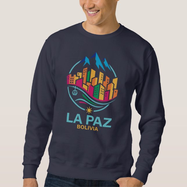 La Paz Bolivia Sydamerika Lång Ärmad Tröja (Framsida)