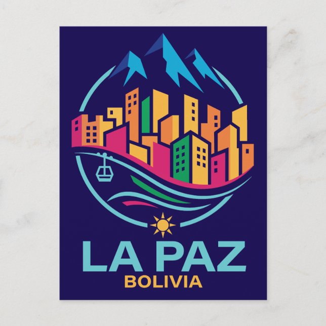 La Paz Bolivia Sydamerika Vykort (Framsida)
