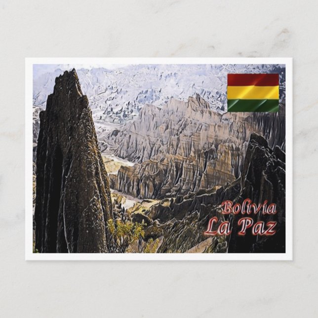 La Paz - Luna Valley - Bolivia - Vykort (Framsida)