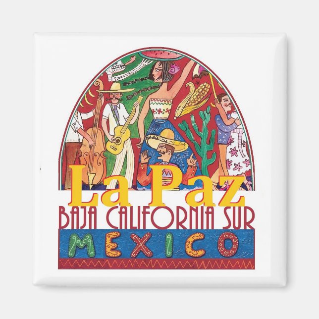 LA PAZ Mexiko Magnet (Framsidan)