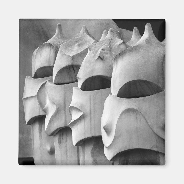 La Pedrera Skorsten Magnet (Framsidan)