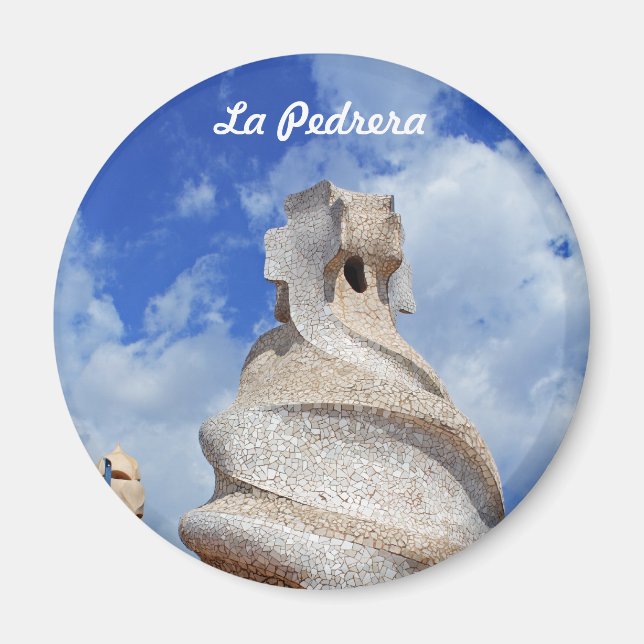La Pedrera skorsten Magnet (Framsidan)
