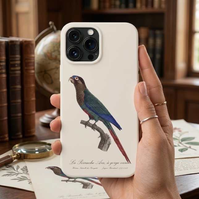 La Perruche Ara, med varierad strupe  (The Painted Parakeet, Pyrrhura Picta. iPhone Case)