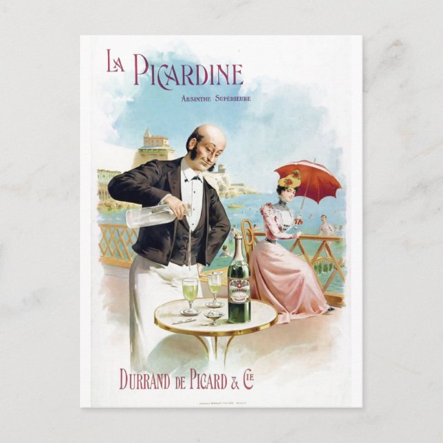 La Picardine Absinthe Supérieure Fine Art Vykort (Framsida)