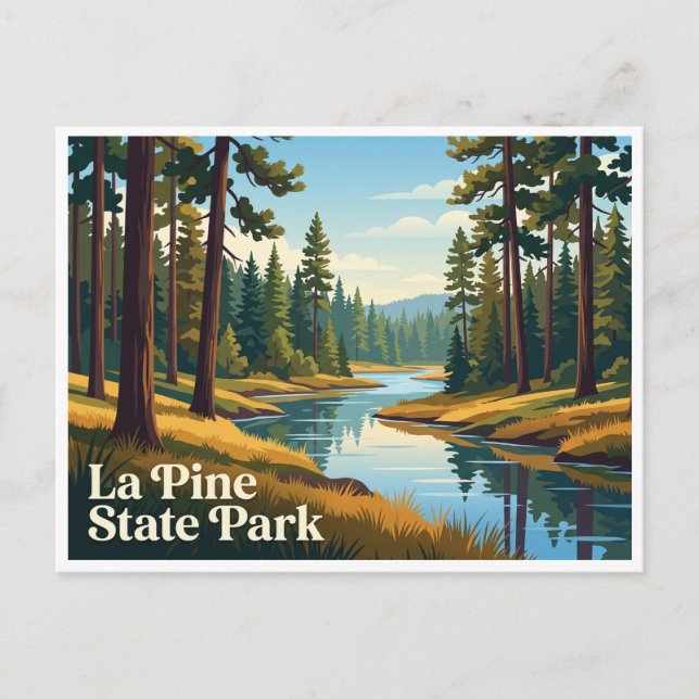 La Pine State Park Oregon Vykort (Framsida)