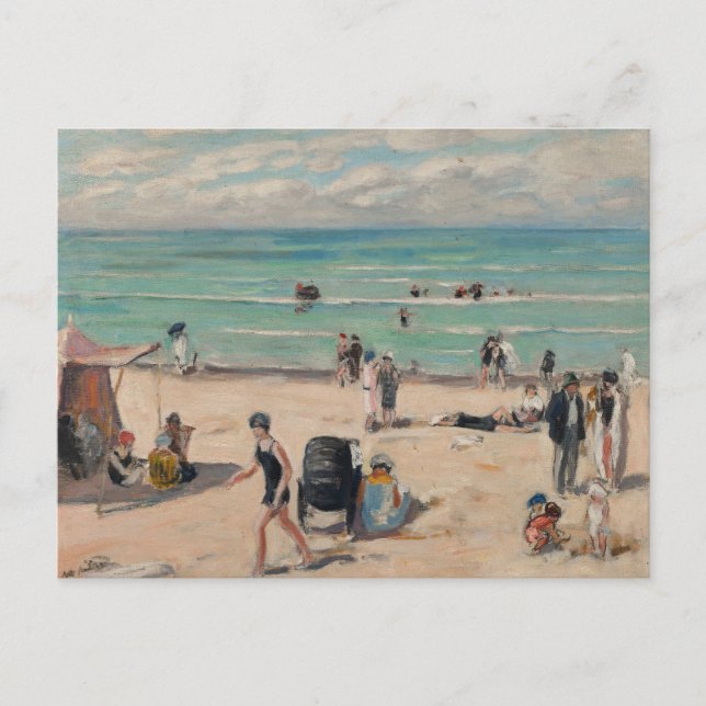 La Plage de Fort-Mahon | Albert André Vykort (Framsida)