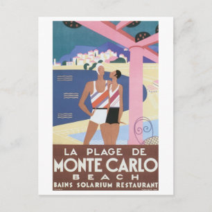 La Plage De Monte Carlo Beach Vykort