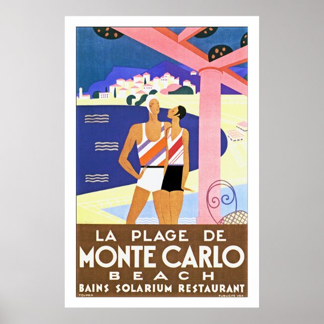 La Plage de Monte Carlo Poster (Framsidan)