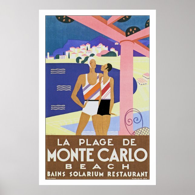 La Plage de Monte Carlo Poster (Framsidan)