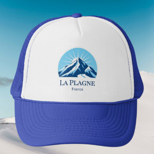 La Plagne Frankrike skidort outfit mössa Keps