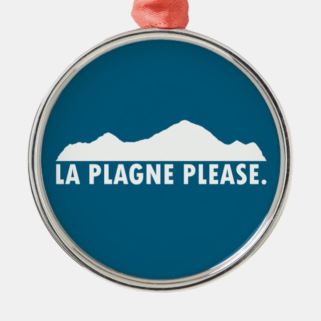 La Plagne Frankrike Vänligen Julgransprydnad Metall (Framsidan)